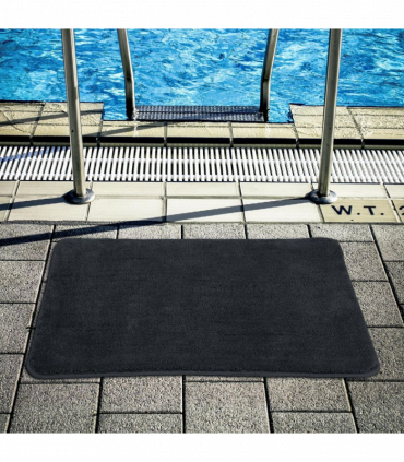 MICROFIBER BATH MAT 50X80cm DARK GREY Ultra Soft Water Absorbent Non-Slip Mats
