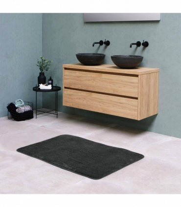 MICROFIBER BATH MAT 50X80cm DARK GREY Ultra Soft Water Absorbent Non-Slip Mats