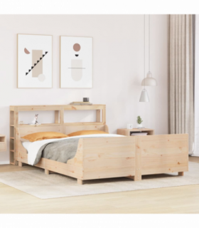 vidaXL Bed Frame without Mattress 140x190 cm Solid Wood Pine