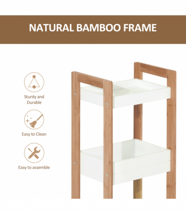 Bathroom Shelves, 3-Tier-Bamboo
