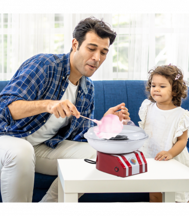 Candy Floss Machine, 450W-Red/White