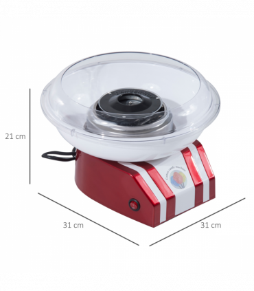 Candy Floss Machine, 450W-Red/White