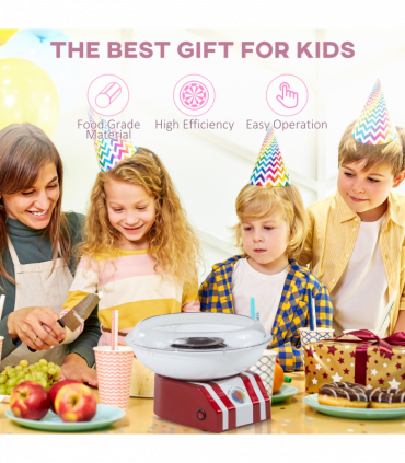 Candy Floss Machine, 450W-Red/White