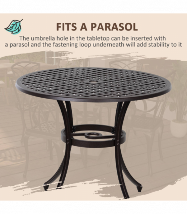 Cast Aluminium 4-Seater Outdoor Garden Table & Chair Set
