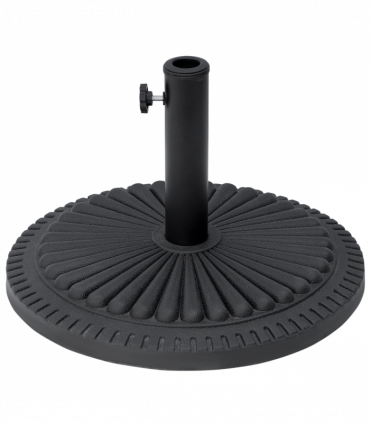 Cement Outdoor Garden Round Parasol Base Black