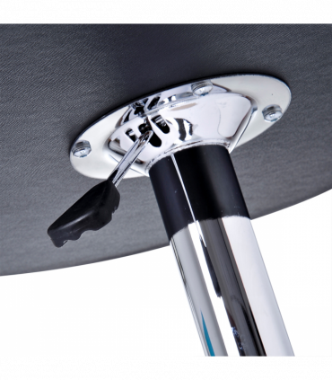 Chrome Steel Height Adjustable Round Bar Table Dinning Table Black