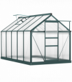 Polycarbonate Greenhouse Dark Green 312cm x 190cm x 201cm Walk-In Garden Plants