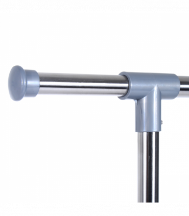 Clothes Hanger W/Wheels, Heavy Duty-Silver/Grey