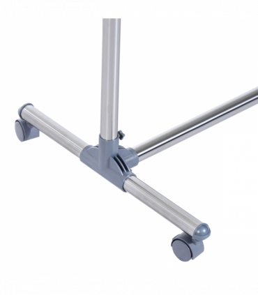 Clothes Hanger W/Wheels, Heavy Duty-Silver/Grey