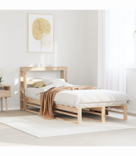 vidaXL Bed Frame without Mattress 90x190 cm Single Solid Wood Pine