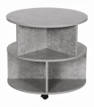 Coffee Table, 2-Tier, ?60x39.5H cm-Cement Colour