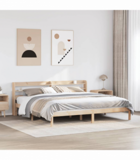 vidaXL Bed Frame without Mattress 180x200 cm Super King Solid Wood Pine