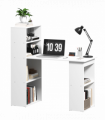 Computer Desk, White, 120L x 55D x 120H cm, Particle board, Space saving design