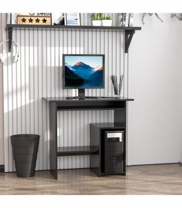 Computer Desk, 73.5H cm-Black, Particleboard, 80L x 45W x 73.5H cm