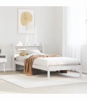 vidaXL Bed Frame without Mattress White 100x200 cm Solid Wood Pine