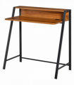 Computer Table, 84Lx45Wx85H cm-Walnut Colour, Two-tier design, Steel Frame