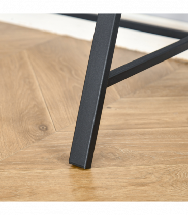 Computer Table, 84Lx45Wx85H cm-Walnut Colour, Two-tier design, Steel Frame