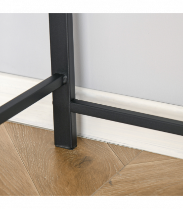 Computer Table, 84Lx45Wx85H cm-Walnut Colour, Two-tier design, Steel Frame