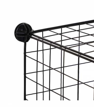 DIY 6 Cube Wire Storage Cabinet Organiser, 111L x 37W x 111Hcm-Black