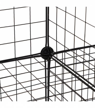 DIY 6 Cube Wire Storage Cabinet Organiser, 111L x 37W x 111Hcm-Black