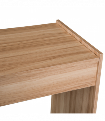 Dressing Table Set with Mirror & Stool-Wood 60.2cmx40.2cmx79cm Wood Grain