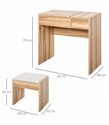Dressing Table With Padded Stool