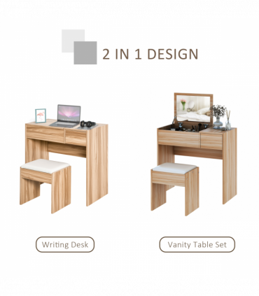 Dressing Table With Padded Stool
