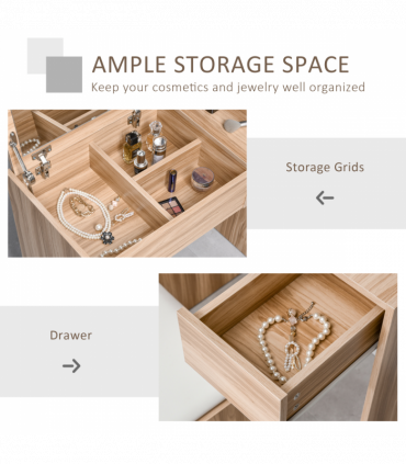 Dressing Table With Padded Stool