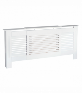 MDF White Extendable Radiator Cover 208.5cm x 20.5cm x 82.5cm Elegance & Safety