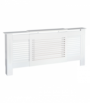 MDF White Extendable Radiator Cover 208.5cm x 20.5cm x 82.5cm Elegance & Safety