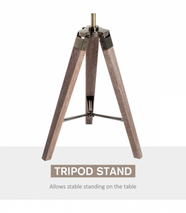 Floor Lamp, 33L-Wood/Bronze Colour, Steel, Copper, Pine, Retro Photography Style