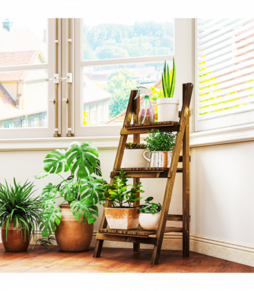 Flower Stand, 40Lx37Wx93H cm, Wood