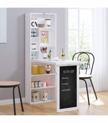 Folding Convertible Desk with Blackboard Multi-function Workstation