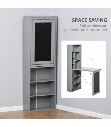 Folding Convertible Desk with Blackboard Multi-function Workstation