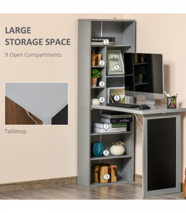 Folding Convertible Desk with Blackboard Multi-function Workstation