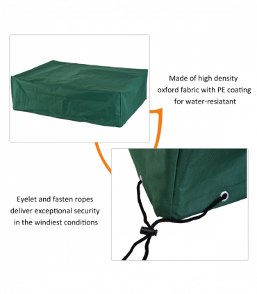 Furniture Cover, 222Lx155Wx67H cm-Green