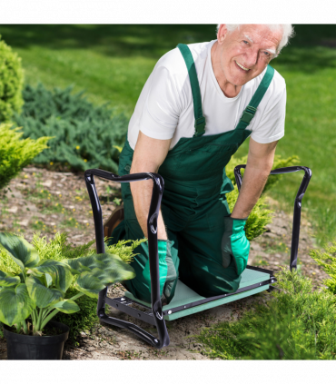 Garden 2 in 1 Kneeler Bench-Green/Black