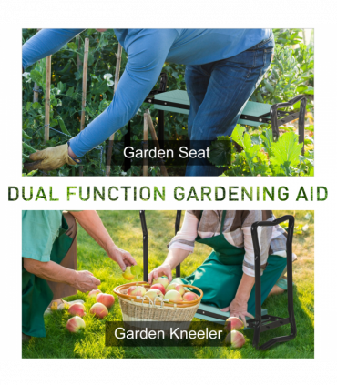 Garden 2 in 1 Kneeler Bench-Green/Black