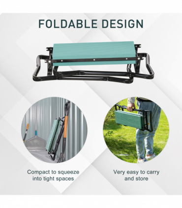 Garden 2 in 1 Kneeler Bench-Green/Black