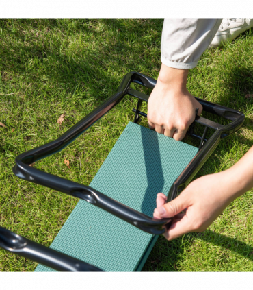 Garden 2 in 1 Kneeler Bench-Green/Black