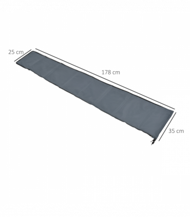 Garden Offset Umbrella Parasol Waterproof Cover-Grey