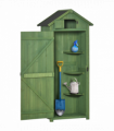 Outsunny Wooden Garden Storage Shed Tool Storage Box, 77 x 54 x 179 cm, Green