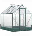 Greenhouse Polycarbonate Transparent Green 250cm x 190cm x 219cm Garden Walk-in