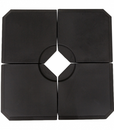 HD Polyethylene Sand or Water Fillable Parasol Base Black