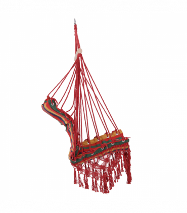 Hammock Chair Swing Colourful Striped Seat Porch Indoor Outdoor Hanging Beach