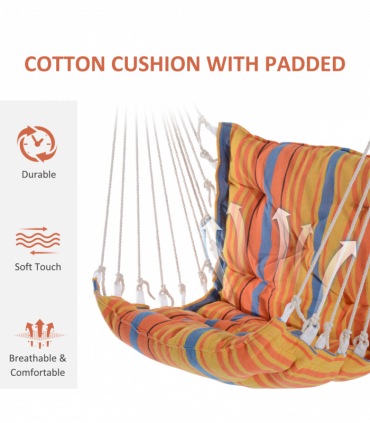 Hanging Swing Chair-Multi-Colour Stripes
