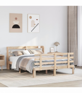 vidaXL Bed Frame with Headboard without Mattress 120x200 cm