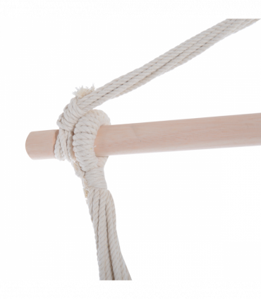 Hanging Swing Chair-Multi-colour stripes, white rope