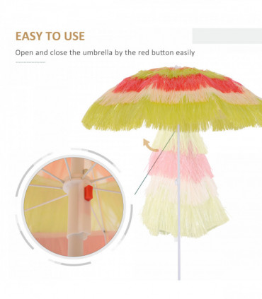 Hawaii Beach Umbrella Foldable Parasol-Rainbow