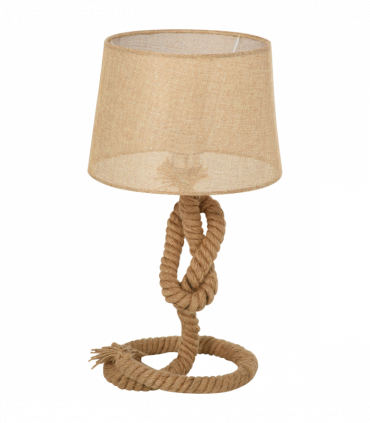 Hemp Rope Linen Shade Table Lamp Beige